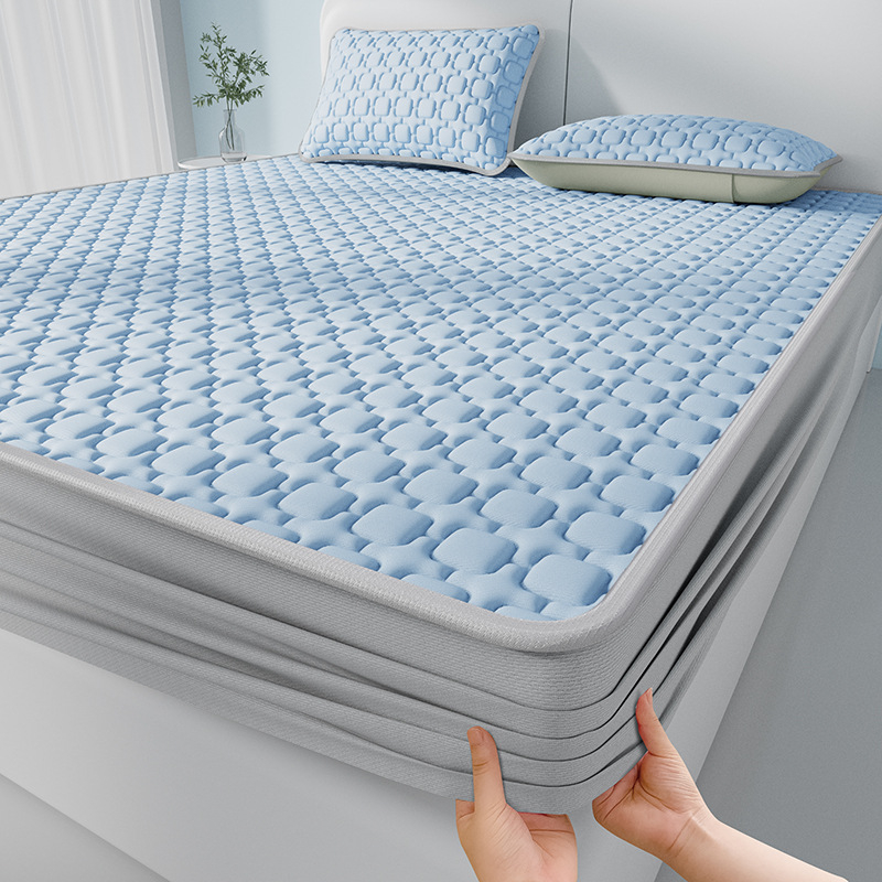 Trīsdaļīgs lateksa dzesējošs matrača komplekts – dabīgais latekss 80–90%, Ice Silk Cooling, mazgāšana veļas mašīnā