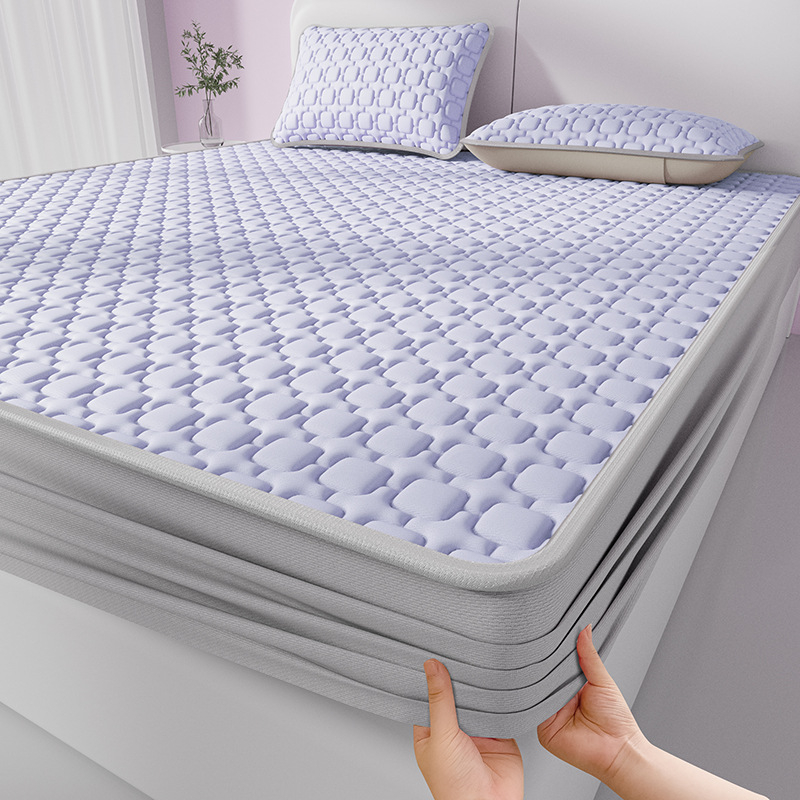 Trīsdaļīgs lateksa dzesējošs matrača komplekts – dabīgais latekss 80–90%, Ice Silk Cooling, mazgāšana veļas mašīnā