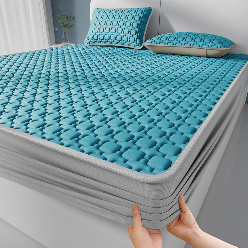 Trīsdaļīgs lateksa dzesējošs matrača komplekts – dabīgais latekss 80–90%, Ice Silk Cooling, mazgāšana veļas mašīnā