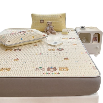 Trīs daļu lateksa dzesējošais gulēšanas komplekts – dabīgs latekss, lateksa saturs 80-90%, adījums ar drukas rakstu