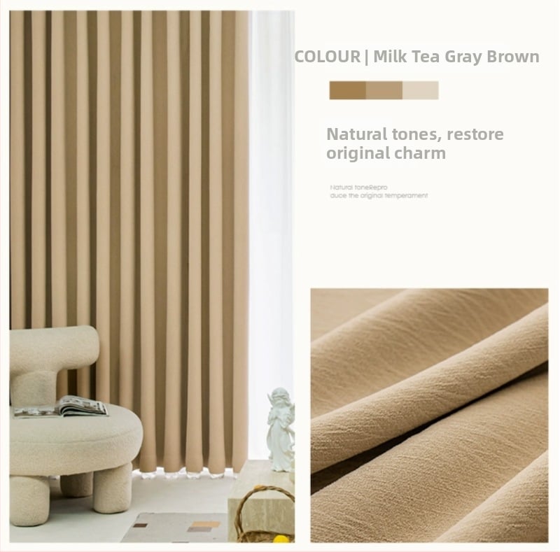 Chenille függöny jacquard szövésű, Magas árnyékolás 71–90%, Light Luxury stílus, nappali és hálószoba számára