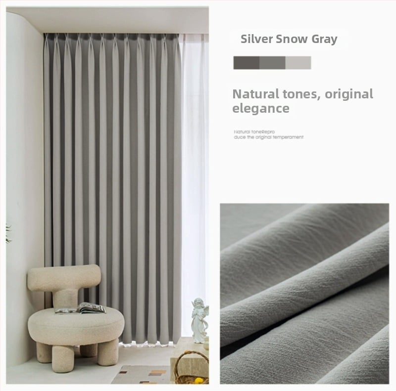 Chenille függöny jacquard szövésű, Magas árnyékolás 71–90%, Light Luxury stílus, nappali és hálószoba számára