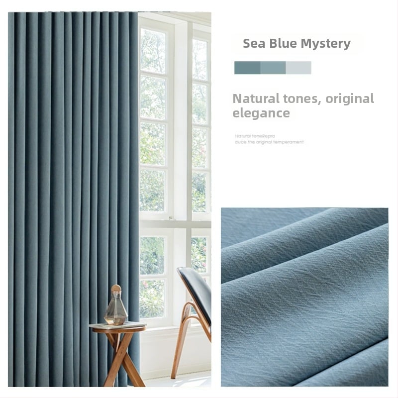 Chenille függöny jacquard szövésű, Magas árnyékolás 71–90%, Light Luxury stílus, nappali és hálószoba számára