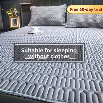 Dabīgs lateksa dzesējošais paklājiņš, trīs gabalu komplekts, ledus-silkas virsma, mājas un studentu kopmītnēs, drukāta šūšana, lateksa saturs <70%