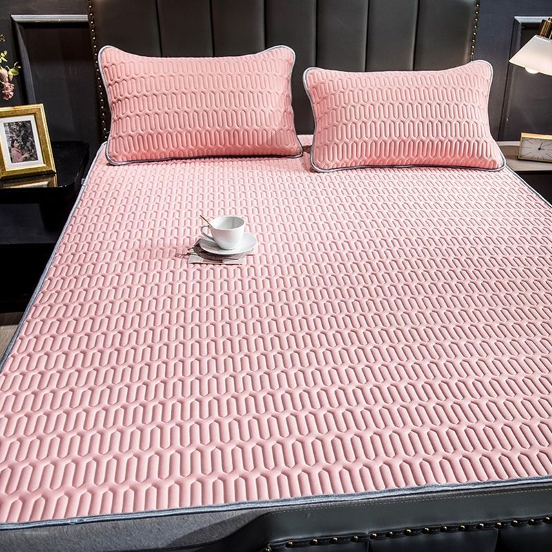 Dabīgs lateksa dzesējošais paklājiņš, trīs gabalu komplekts, ledus-silkas virsma, mājas un studentu kopmītnēs, drukāta šūšana, lateksa saturs <70%