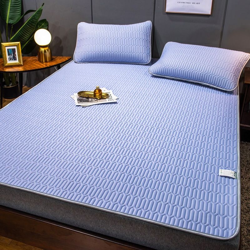 Dabīgs lateksa dzesējošais paklājiņš, trīs gabalu komplekts, ledus-silkas virsma, mājas un studentu kopmītnēs, drukāta šūšana, lateksa saturs <70%