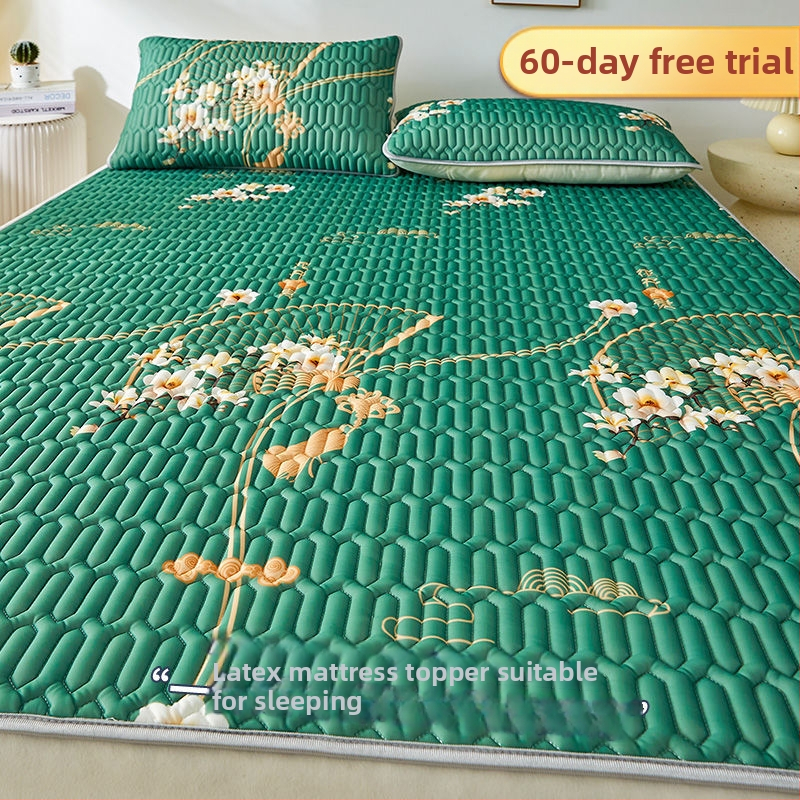 Dabīgs lateksa dzesējošais paklājiņš, trīs gabalu komplekts, ledus-silkas virsma, mājas un studentu kopmītnēs, drukāta šūšana, lateksa saturs <70%