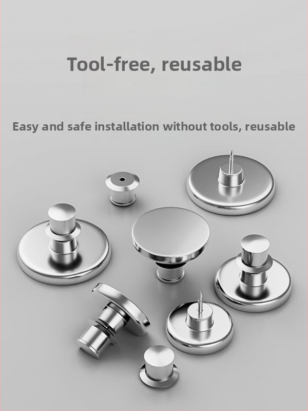 Vējizturīgs aizkaru magnētiskā aizvēršanas komplekts (pāris) ar āķiem, klipu un jostu