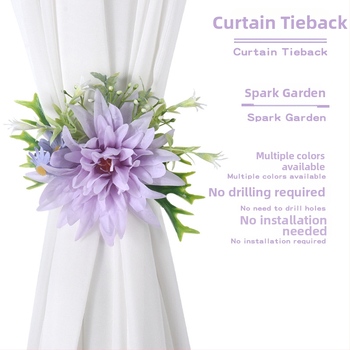 Aizkariem saitīte ar mākslīgiem ziediem — Ming Shi, Materiāls: Mākslīgie ziedi, Stils: Mūsdienīgs minimālisms, Pielāgojams