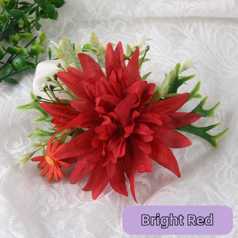 Aizkariem saitīte ar mākslīgiem ziediem — Ming Shi, Materiāls: Mākslīgie ziedi, Stils: Mūsdienīgs minimālisms, Pielāgojams