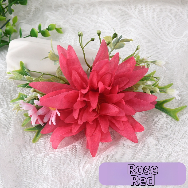 Aizkariem saitīte ar mākslīgiem ziediem — Ming Shi, Materiāls: Mākslīgie ziedi, Stils: Mūsdienīgs minimālisms, Pielāgojams