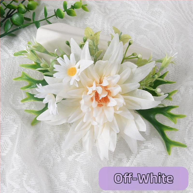 Aizkariem saitīte ar mākslīgiem ziediem — Ming Shi, Materiāls: Mākslīgie ziedi, Stils: Mūsdienīgs minimālisms, Pielāgojams