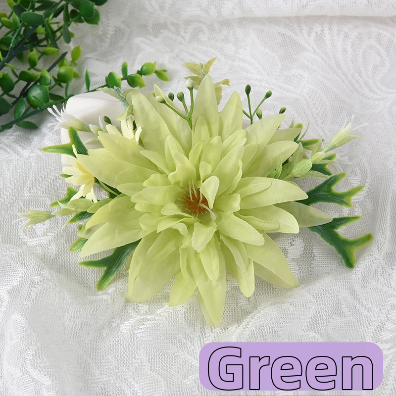 Aizkariem saitīte ar mākslīgiem ziediem — Ming Shi, Materiāls: Mākslīgie ziedi, Stils: Mūsdienīgs minimālisms, Pielāgojams