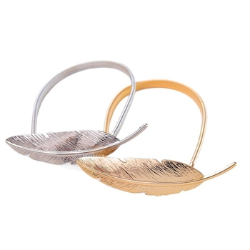 Aizkaru josta ar metāla lapu ornamentu – leģeris, mūsdienīgs minimālisma stils, aksesuārs pakarināšanai gredieniem