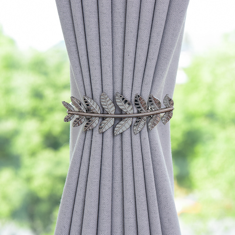 Aizkaru josta ar metāla lapu ornamentu – leģeris, mūsdienīgs minimālisma stils, aksesuārs pakarināšanai gredieniem