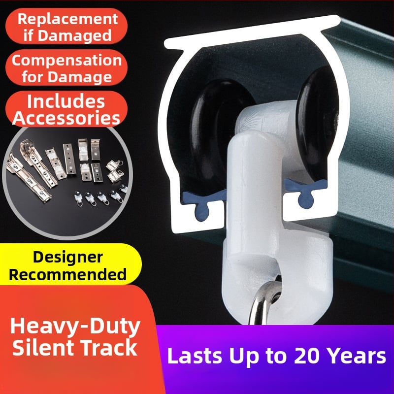 Užuolaidų bėgikų sistema su dviguba bėgimo vaga, šoninis viršutinis tvirtinimas, aliuminio lydinys, pritaikomas, šiuolaikinis minimalistinis stilius