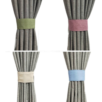 Auduma aizkaru siksnas – pāris, Velcro aizdare, bez caurdurumiem, vienkāršs mūsdienīgs stils, sintētiskas šķiedras