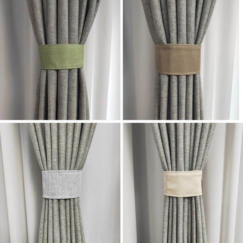 Auduma aizkaru siksnas – pāris, Velcro aizdare, bez caurdurumiem, vienkāršs mūsdienīgs stils, sintētiskas šķiedras