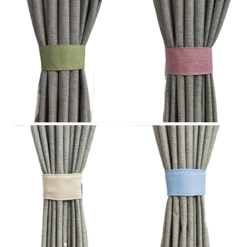 Auduma aizkaru siksnas – pāris, Velcro aizdare, bez caurdurumiem, vienkāršs mūsdienīgs stils, sintētiskas šķiedras