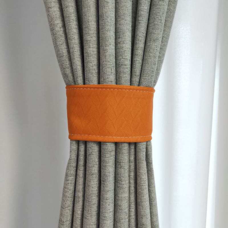 Auduma aizkaru siksnas – pāris, Velcro aizdare, bez caurdurumiem, vienkāršs mūsdienīgs stils, sintētiskas šķiedras