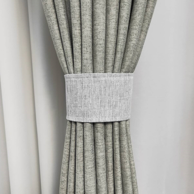 Auduma aizkaru siksnas – pāris, Velcro aizdare, bez caurdurumiem, vienkāršs mūsdienīgs stils, sintētiskas šķiedras