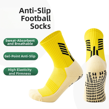 Futbolo kojinės, rudens–žiema, vidutinio ilgio, klijuotas padas ir rankšluosčio tipo padas, atsparios slydimui, sugeria prakaitą