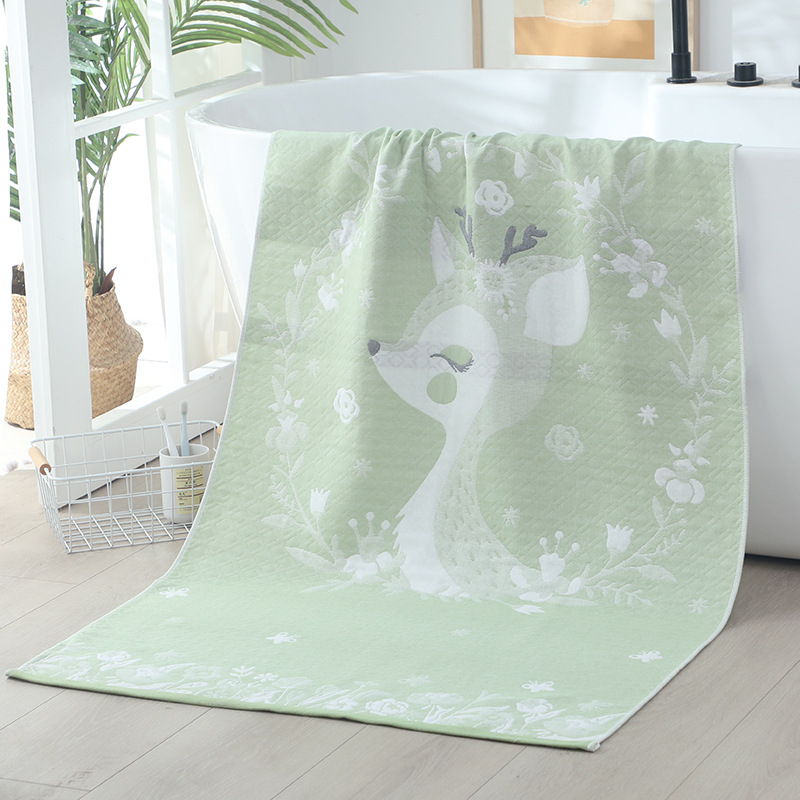 Moo Ručnik za kupanje i plažu od 100% pamuka, Jacquard, 400–500 g, pređa 32