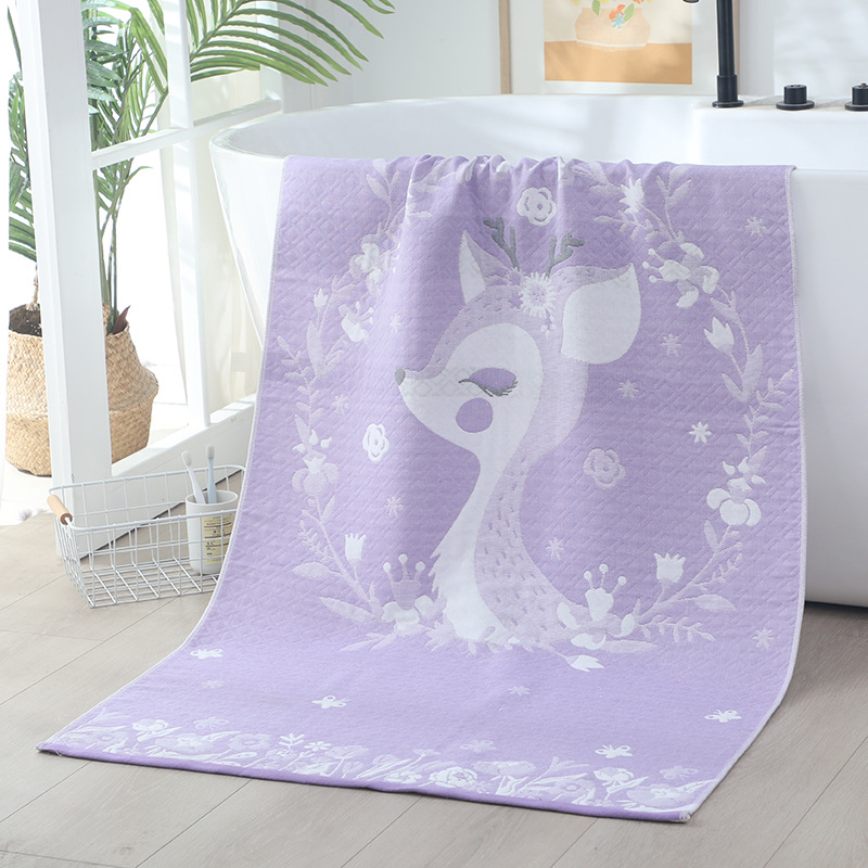 Moo Ručnik za kupanje i plažu od 100% pamuka, Jacquard, 400–500 g, pređa 32