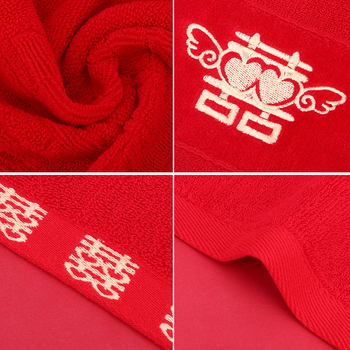 Veido rankšluostis, 100% medvilnė, 100 g, siuvinėjimas ir džakardas, kinų stilius