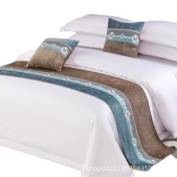 Szállodai asztali zászló – geometriai absztrakció, acetát szál, modern minimalizmus, Guangzhou Zhongling