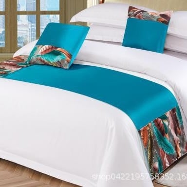 Szállodai asztali zászló – geometriai absztrakció, acetát szál, modern minimalizmus, Guangzhou Zhongling