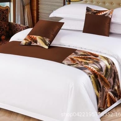 Szállodai asztali zászló – geometriai absztrakció, acetát szál, modern minimalizmus, Guangzhou Zhongling