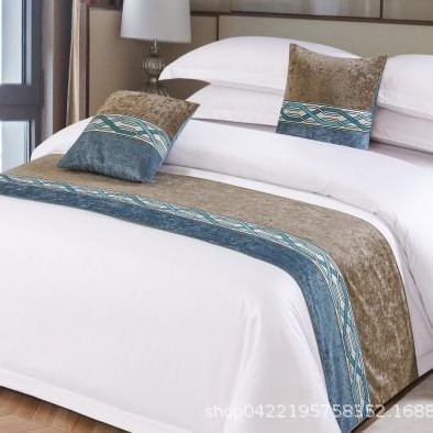 Szállodai asztali zászló – geometriai absztrakció, acetát szál, modern minimalizmus, Guangzhou Zhongling