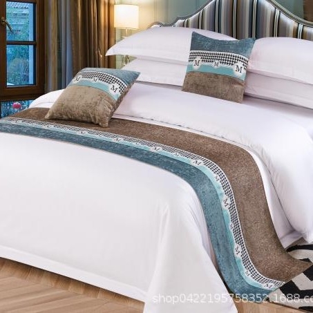 Szállodai asztali zászló – geometriai absztrakció, acetát szál, modern minimalizmus, Guangzhou Zhongling