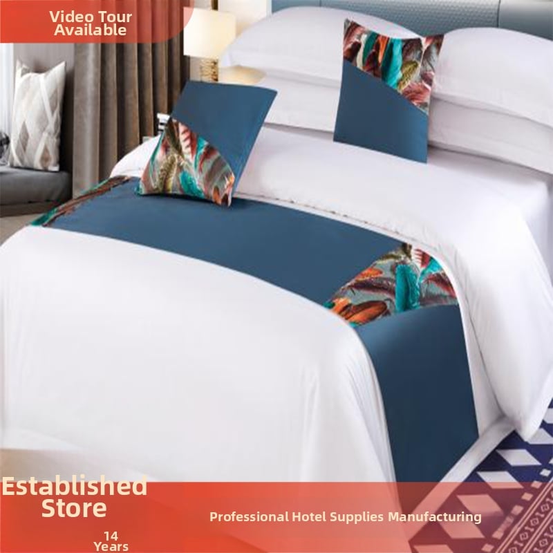 Szállodai asztali zászló – geometriai absztrakció, acetát szál, modern minimalizmus, Guangzhou Zhongling