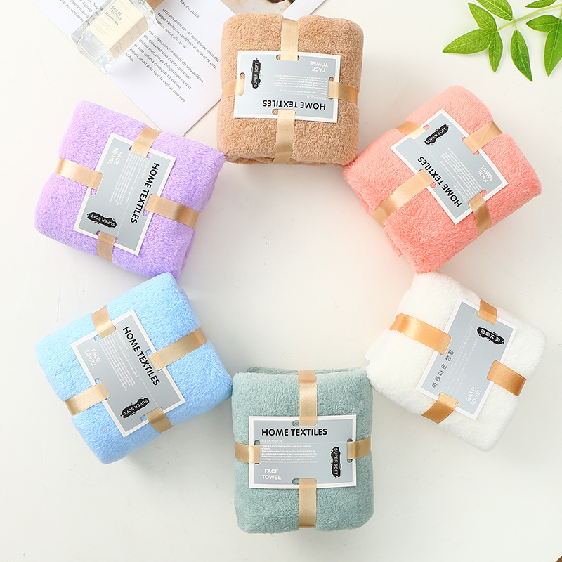 Korall Velúr fürdőtörölközők 3 részes szett, 100% pamut, sima szövés, céges ajándék