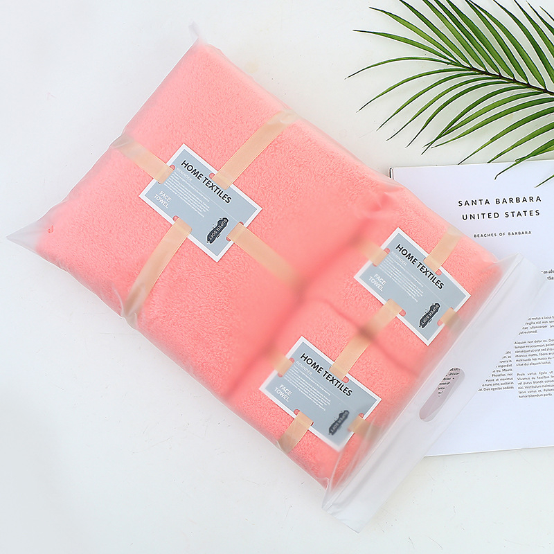 Korall Velúr fürdőtörölközők 3 részes szett, 100% pamut, sima szövés, céges ajándék