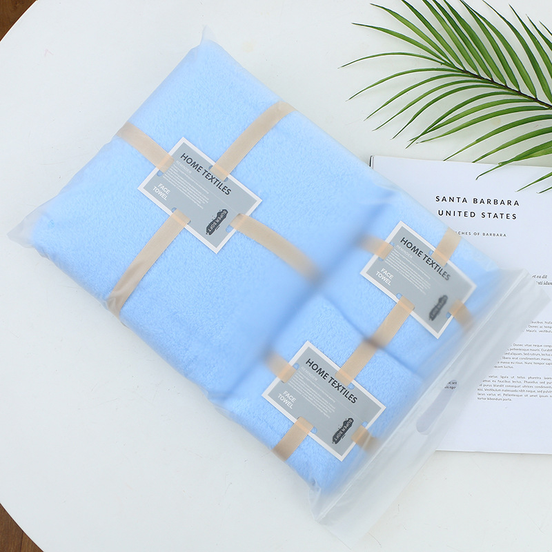 Korall Velúr fürdőtörölközők 3 részes szett, 100% pamut, sima szövés, céges ajándék