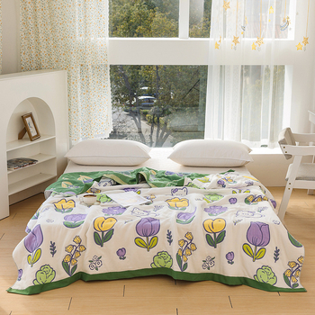 10 slāņu kokvilnas dvieļu segu ar džakarda rakstu, Xiang Bo, multfilmas motīvs, pavasarim un rudenim, 2000–2999 g