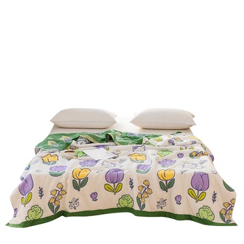 10 slāņu kokvilnas dvieļu segu ar džakarda rakstu, Xiang Bo, multfilmas motīvs, pavasarim un rudenim, 2000–2999 g