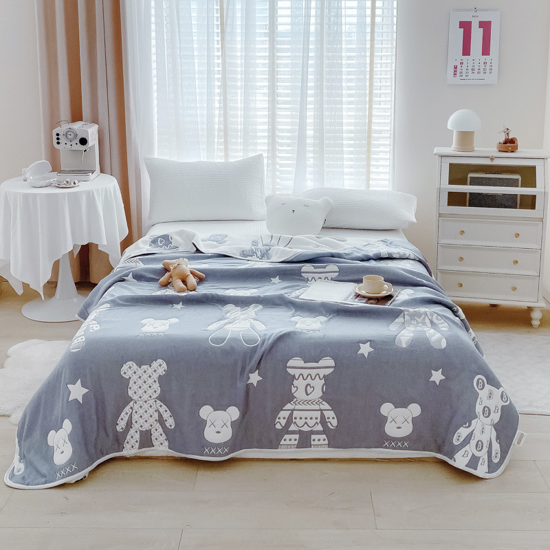 10 slāņu kokvilnas dvieļu segu ar džakarda rakstu, Xiang Bo, multfilmas motīvs, pavasarim un rudenim, 2000–2999 g