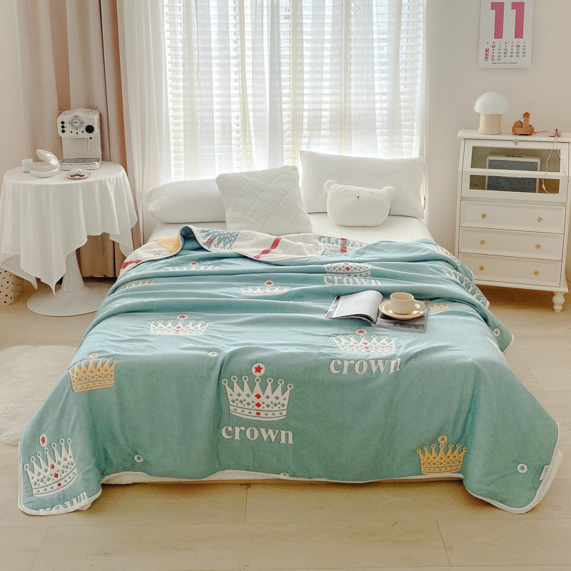 10 slāņu kokvilnas dvieļu segu ar džakarda rakstu, Xiang Bo, multfilmas motīvs, pavasarim un rudenim, 2000–2999 g