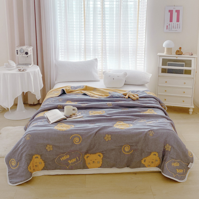 10 slāņu kokvilnas dvieļu segu ar džakarda rakstu, Xiang Bo, multfilmas motīvs, pavasarim un rudenim, 2000–2999 g