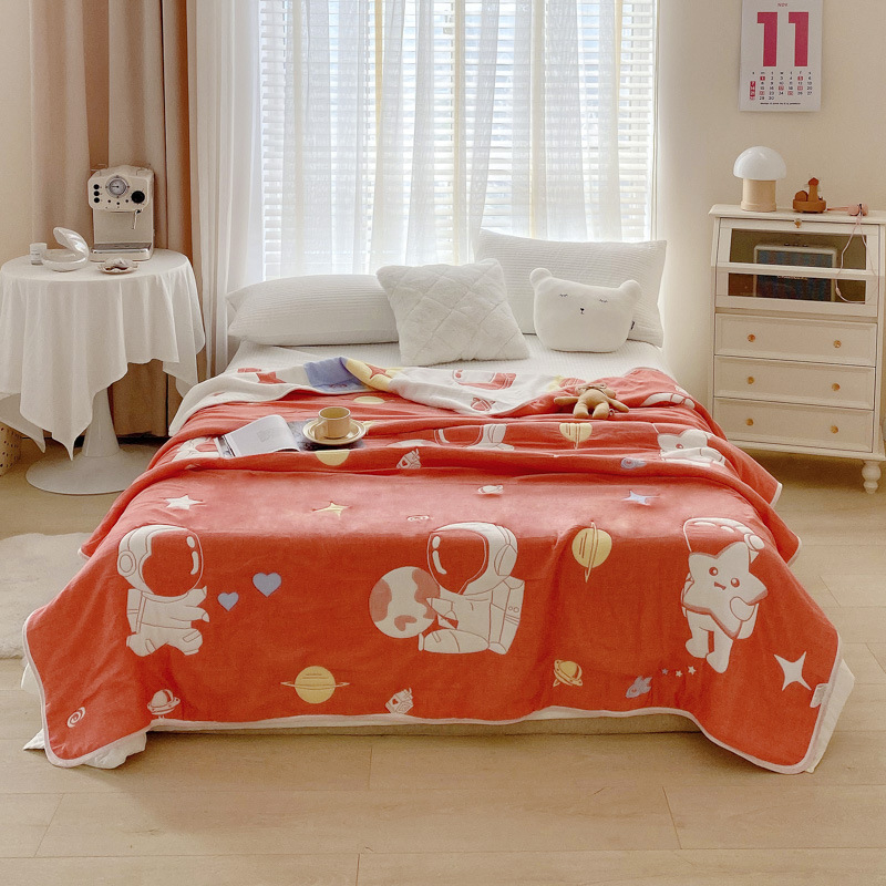 10 slāņu kokvilnas dvieļu segu ar džakarda rakstu, Xiang Bo, multfilmas motīvs, pavasarim un rudenim, 2000–2999 g