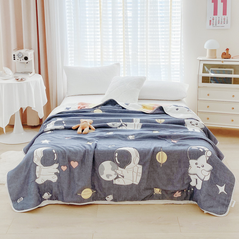 10 slāņu kokvilnas dvieļu segu ar džakarda rakstu, Xiang Bo, multfilmas motīvs, pavasarim un rudenim, 2000–2999 g