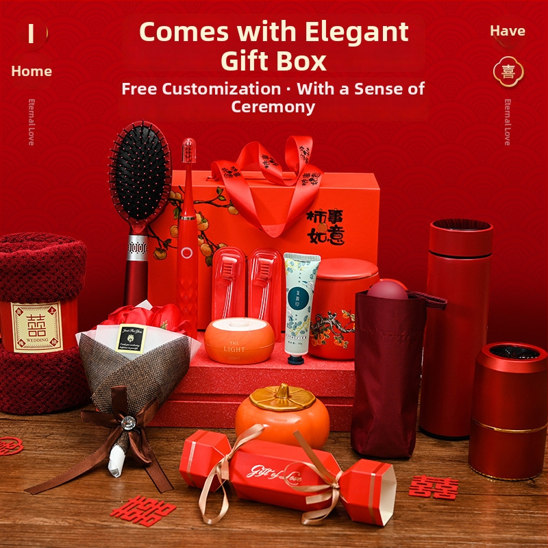 Dárkový set: keramická termošálka a uterák, etnický štýl, svadby a firemné darčeky