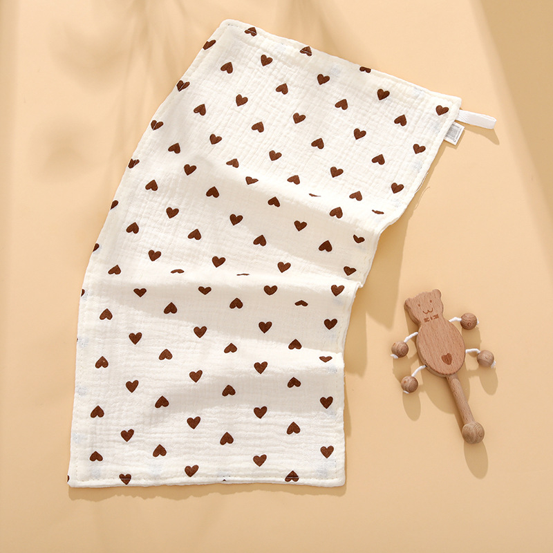 Bērnu dvielis, četru slāņu marle, ķemmēta diega, lāča karikatūras motīvs, ar drukātu logotipu, svars 40 g