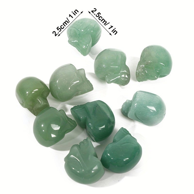 Kristalna lobanja rezbarija - poludrago kamenje - Halloween dekor