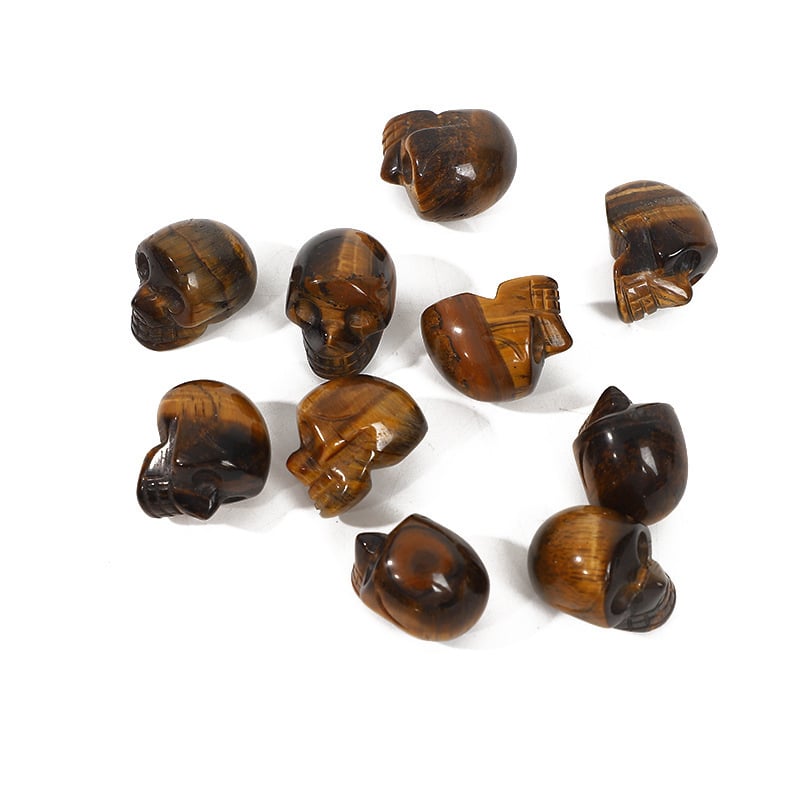 Kristalna lobanja rezbarija - poludrago kamenje - Halloween dekor