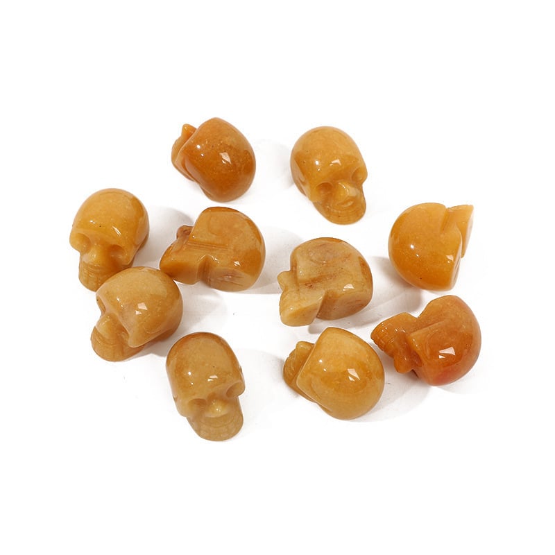 Kristalna lobanja rezbarija - poludrago kamenje - Halloween dekor